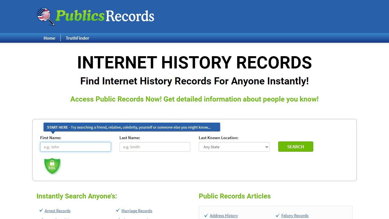 Find Internet History Records For Anyone